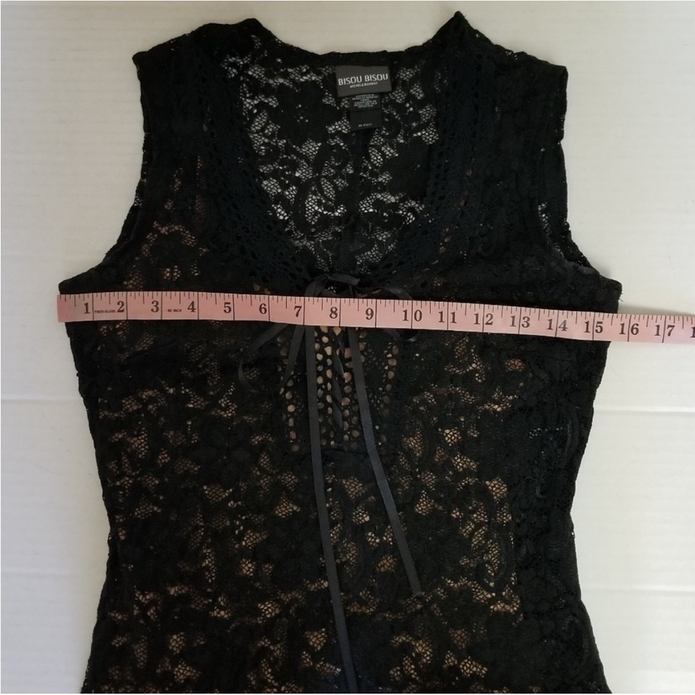 BISOU BISOU Black Lace Midi Cocktail Dress - Picture 2 of 6